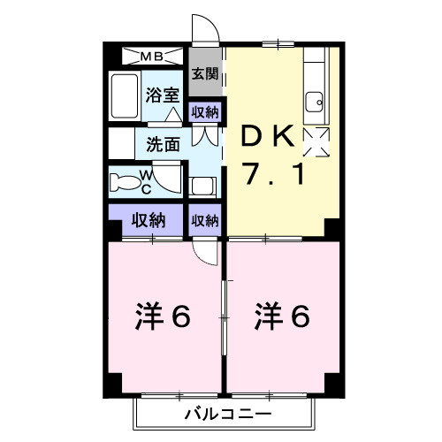 パルネット　ＭＨの間取り