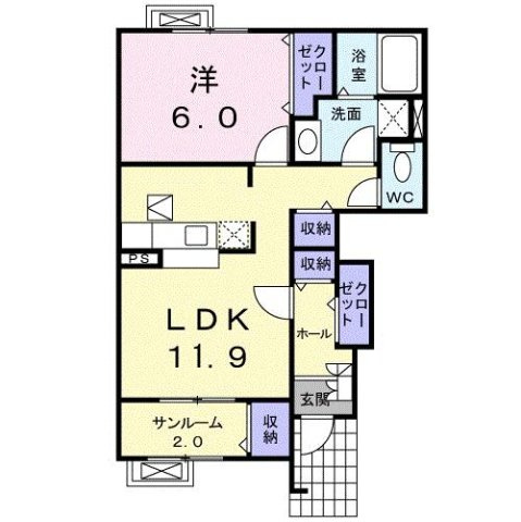 サンリット　ヴィラの間取り