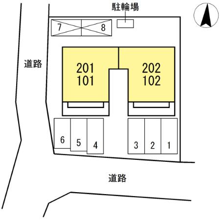 セシル豊浜の区画図