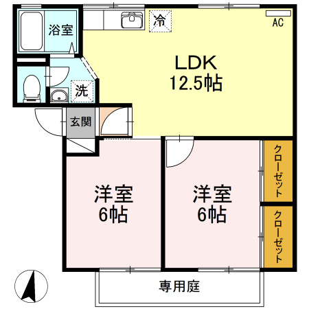 セシル豊浜の間取り