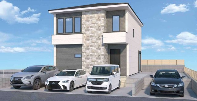 狭山市水野21期全1棟　新築戸建の外観パース