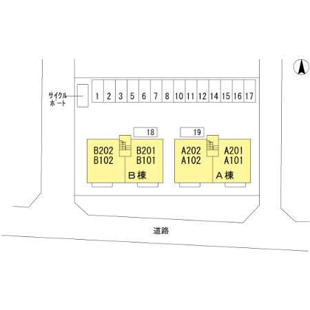 ルピナス21　B棟の区画図