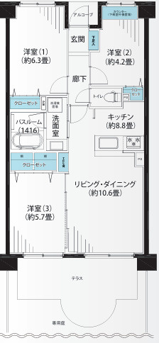 クレッセント西馬込の間取り