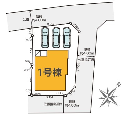 狭山市北入曽8期全1棟　新築戸建の区画図|2026/5/28撮影
