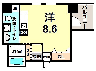 アドバンス三宮Ⅳルシールの間取り