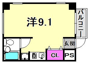 クァトルセゾン甲東園の間取り