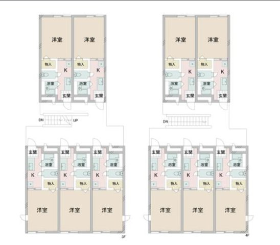 京都北白川ブランド　1棟アパート＋戸建の間取り