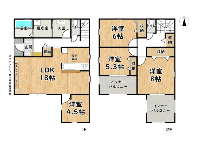 揖保郡太子町佐用岡/新築戸建の間取り