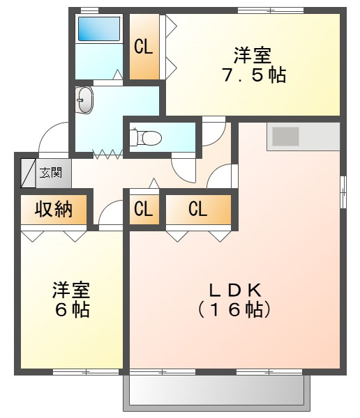 ルピナス２１　Ｂの間取り