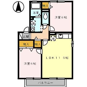 クラウディア　B棟の間取り