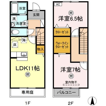 メゾンドールβ　G棟の間取り