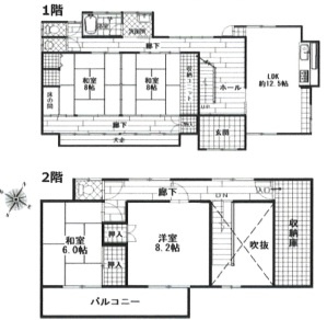 あきる野市網代　中古戸建の間取り