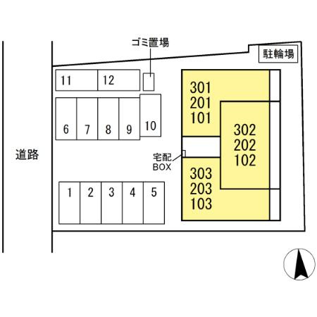 トリシア上中野の区画図