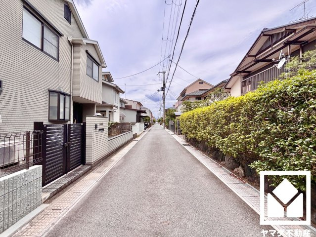 宇治市五ケ庄一里塚　1期　1号地の前面道路含む現地写真