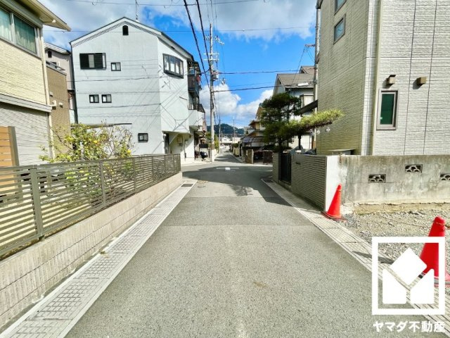宇治市五ケ庄一里塚　1期　1号地の前面道路含む現地写真