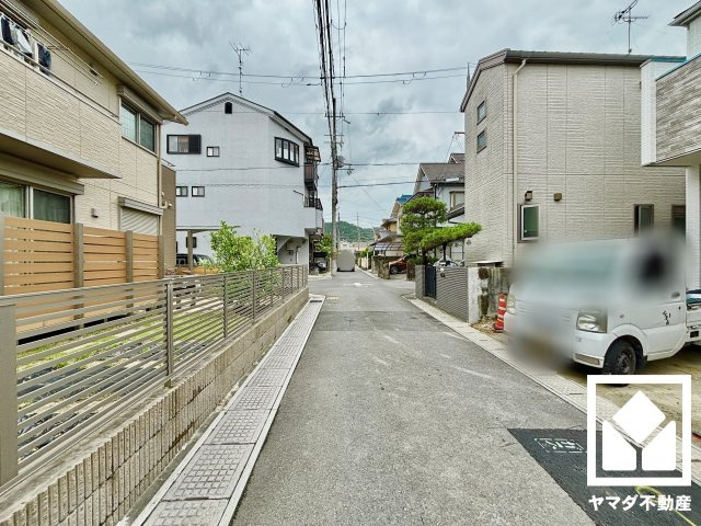 宇治市五ケ庄一里塚　1期　1号地の前面道路含む現地写真