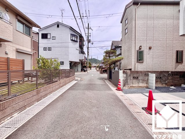 宇治市五ケ庄一里塚　1期　1号地の前面道路含む現地写真