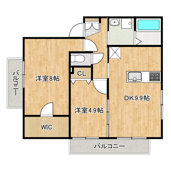 【間取り】 | アバンミモザＡ棟