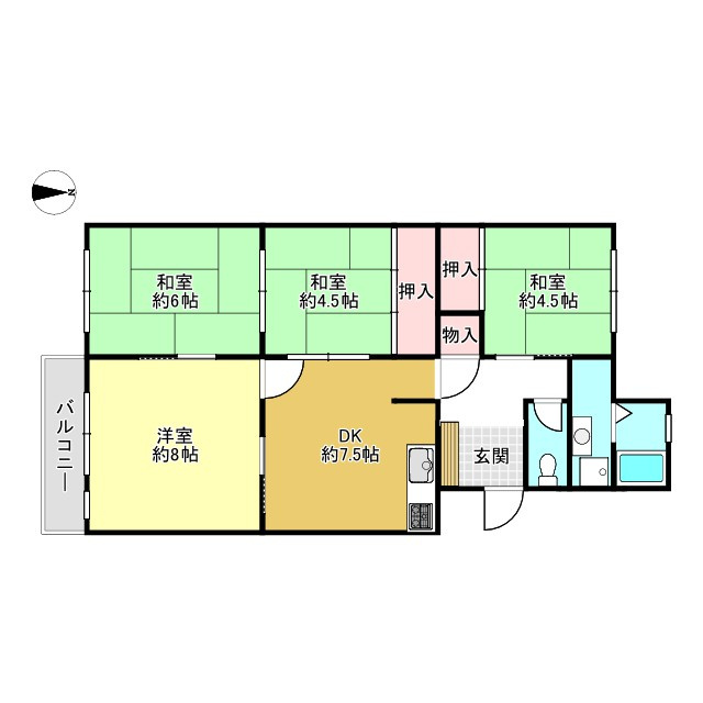 宝塚光明住宅3号棟の間取り