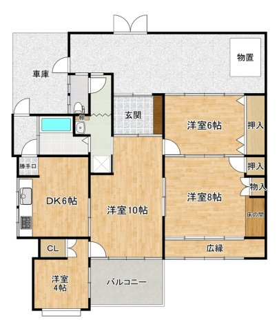 東櫛原貸家の間取り