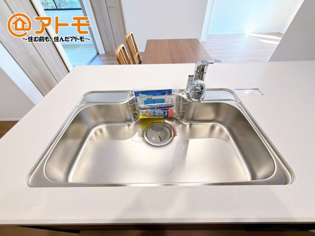 【設備】 | 沼津市岡宮　新築一戸建て　5号棟 | 広いシンクは使い勝手良好です♪