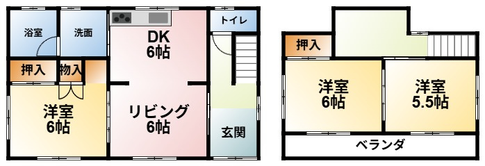 南飯塚462邸の間取り
