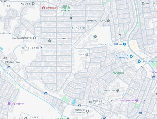 ★29(土)30(日)現地見学可能！★宇治市木幡御蔵山　全3邸の地図