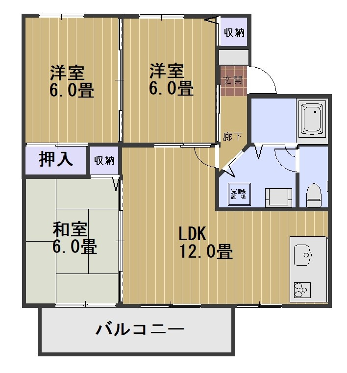 ゼフィール芳泉　C棟の間取り