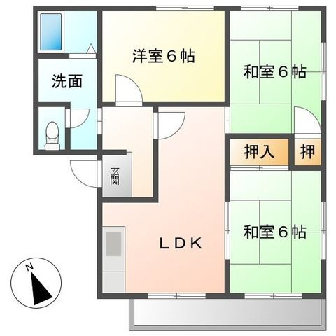 【間取り】 | グリーンヒルズ羽生　Ｂ棟 | 図面と現況が異なる場合は現況優先とさせていただきます。