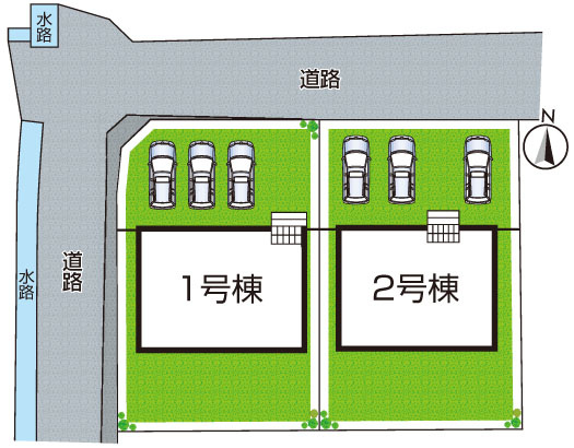 和歌山市北出島　第1期　新築一戸建ての区画図|全2区画