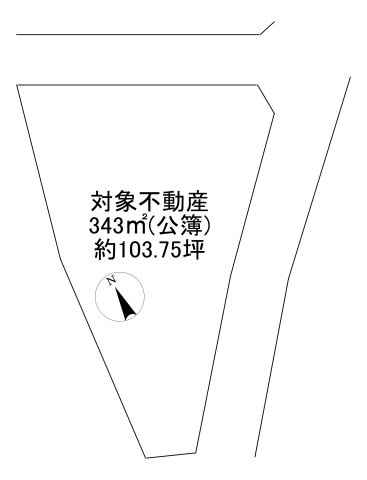 -三丁目不動産-深谷市岡部　売土地の土地図