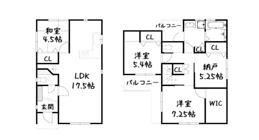 黒原城内町　中古一戸建ての間取り|間取り図はいかがですか？ご希望を叶える間取りですか？リビングの広さは？水回りの位置は？カウンターキッチン？など色々な情報が集約されています。弊社ではリフォームなどのご相談も承っております。