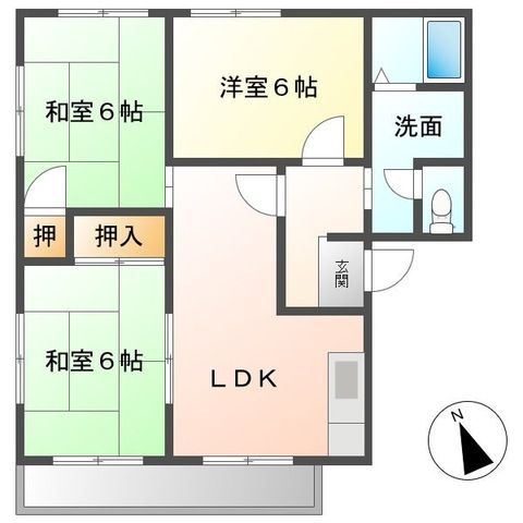 【間取り】 | グリーンヒルズ羽生　Ａ棟 | 図面と現況が異なる場合は現況優先とさせていただきます。