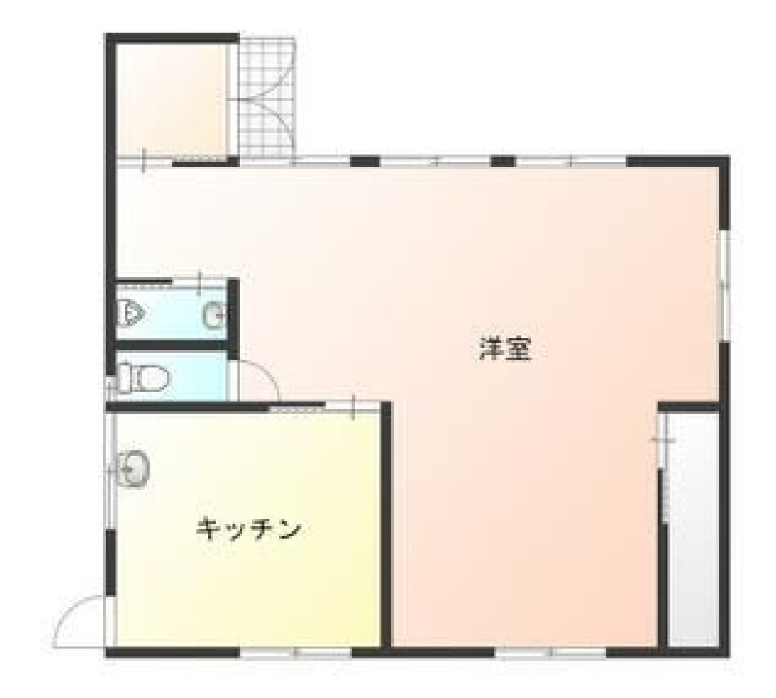 貸店舗事務所　小山市中久喜の間取り