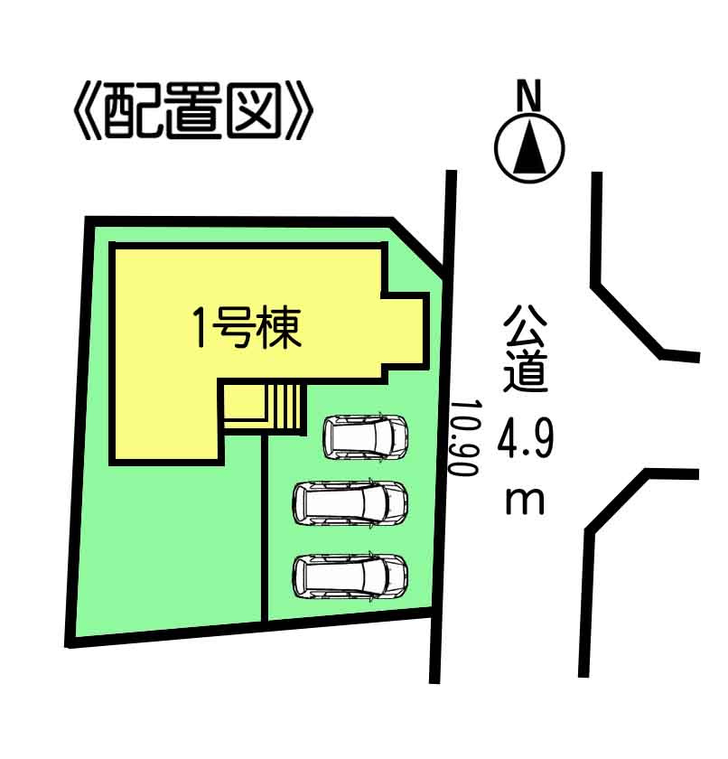 リナージュ武豊町梨子ノ木01期　1号棟の区画図|○●区画図●○