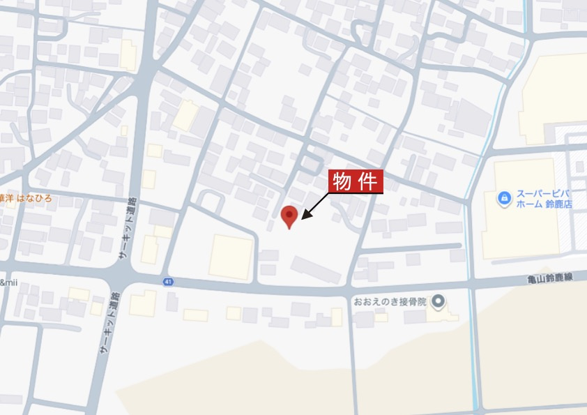 鈴鹿市住吉3丁目《全2区画》B号地の地図|詳細Map