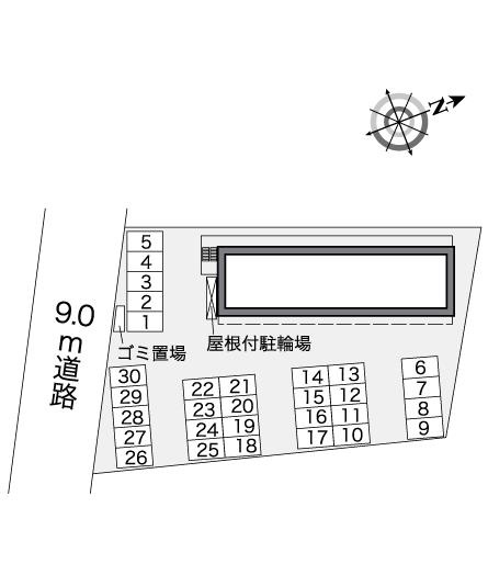 レオパレスアイステイつくばの区画図