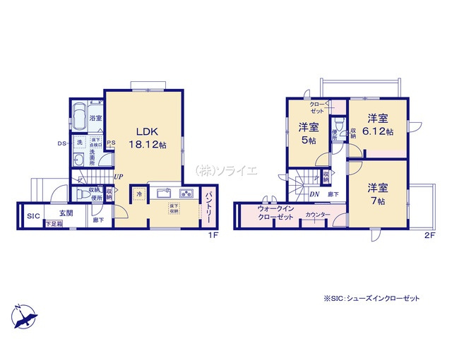 所沢市上新井26期全1棟　新築戸建　グラファーレの間取り