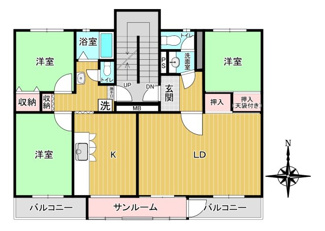 【間取り】 | 清水口第1住宅1-5-15号棟