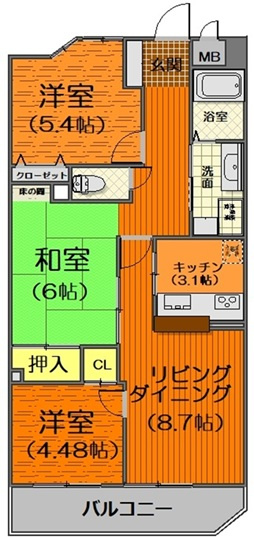 【間取り】 | バレーヒルズ津田駅前 | ３LDK