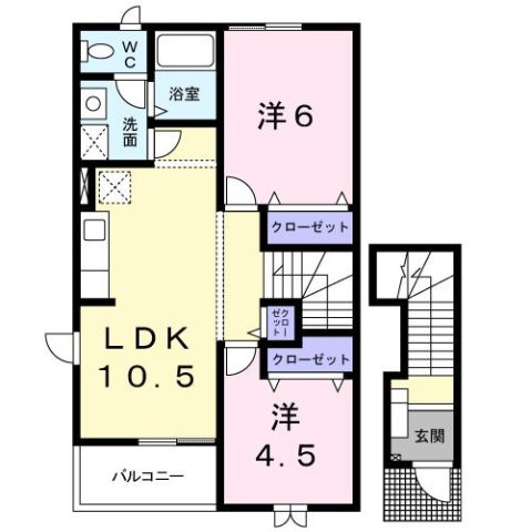 【間取り】 | シュトラーセ　Ｂ