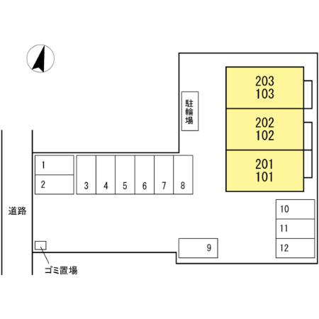 ウィット築地の区画図
