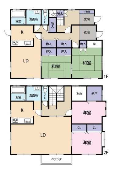 姫路市書写　　中古戸建の間取り