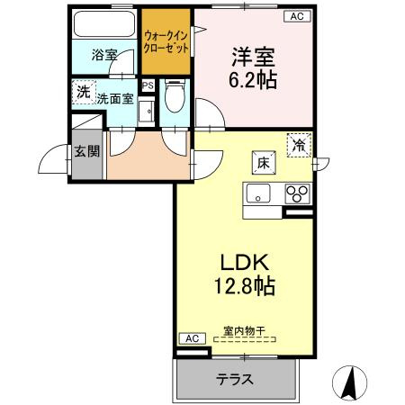 D-ROOM新白河　Ⅱの区画図