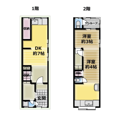 【間取り】 | 小路東2丁目　貸家