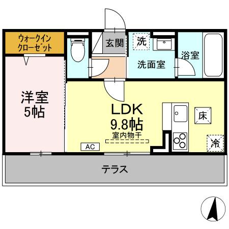 D-ROOM新白河　Ⅱの間取り
