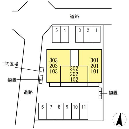 D-ROOM新白河　Ⅱの区画図