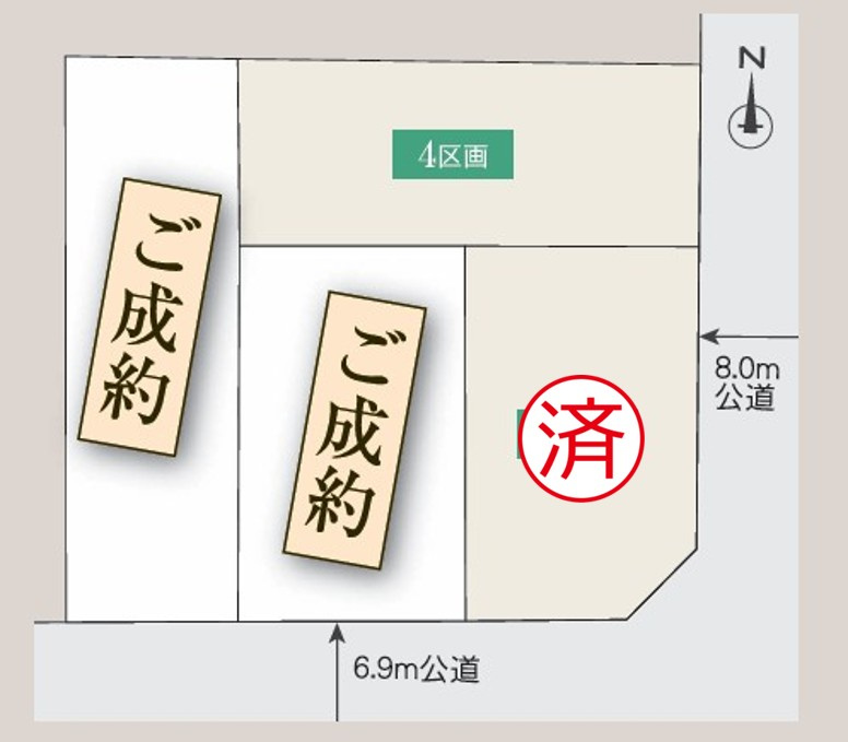 MELDIA東区芳野111④｜名古屋市の戸建ならホームアップの区画図