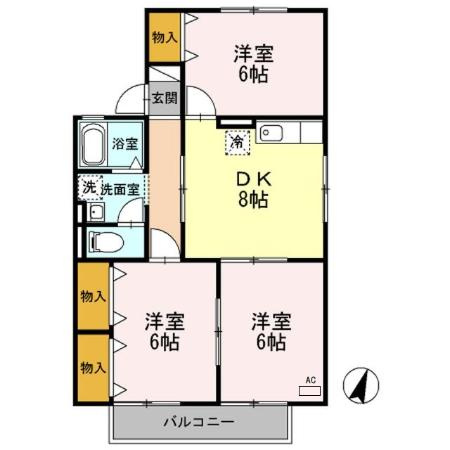 ぷらっとＭＩＹＵＫＩ　E　　　刈谷市の賃貸ならクラスホーム刈谷店の間取り