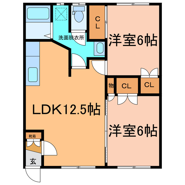 コーポ緑栄の間取り